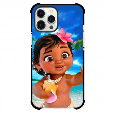 Moana Case For iPhone Samsung Galaxy Pixel OnePlus Vivo Xiaomi Asus Sony Motorola Nokia - Little Moana Holding a Seashell Beach Background