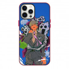 Mob Psycho 100 Arataka Reigen Phone Case For iPhone Samsung Galaxy Pixel OnePlus Vivo Xiaomi Asus Sony Motorola Nokia - Arataka Reigen With Spiritual Xinlong Anime Art On Blue Background