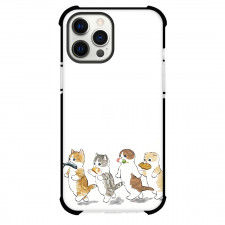 Mofusand Phone Case For iPhone Samsung Galaxy Pixel OnePlus Vivo Xiaomi Asus Sony Motorola Nokia - Characters Eating Illustration