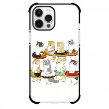 Mofusand Phone Case For iPhone Samsung Galaxy Pixel OnePlus Vivo Xiaomi Asus Sony Motorola Nokia - Dessert Cat Donuts Illustration