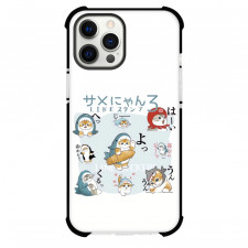 Mofusand Phone Case For iPhone Samsung Galaxy Pixel OnePlus Vivo Xiaomi Asus Sony Motorola Nokia - Shark Cat Avatar Collage