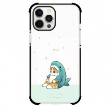 Mofusand Phone Case For iPhone Samsung Galaxy Pixel OnePlus Vivo Xiaomi Asus Sony Motorola Nokia - Shark Cat Sitting Portrait