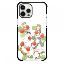 Mofusand Phone Case For iPhone Samsung Galaxy Pixel OnePlus Vivo Xiaomi Asus Sony Motorola Nokia - Strawberry Cat Sleeping Illustration