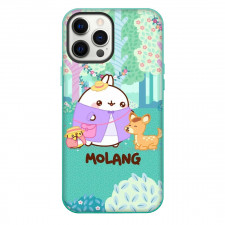 Molang Phone Case For iPhone Samsung Galaxy Pixel OnePlus Vivo Xiaomi Asus Sony Motorola Nokia - Chick And Deer Smile Series Poster