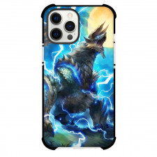 Monster Hunter Zinogre Phone Case For iPhone Samsung Galaxy Pixel OnePlus Vivo Xiaomi Asus Sony Motorola Nokia - Zinogre Electric Waves Moon Background