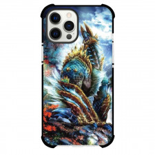 Monster Hunter Zinogre Phone Case For iPhone Samsung Galaxy Pixel OnePlus Vivo Xiaomi Asus Sony Motorola Nokia - Zinogre Screaming Falls Background Illustration