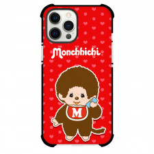 Monchhichi Phone Case For iPhone Samsung Galaxy Pixel OnePlus Vivo Xiaomi Asus Sony Motorola Nokia - Monchhichi Brown Doll Carry Cellphone with Red Heart Background