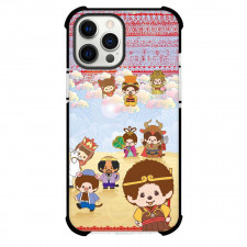 Monchhichi Phone Case For iPhone Samsung Galaxy Pixel OnePlus Vivo Xiaomi Asus Sony Motorola Nokia - Monchhichi Dolls Celebrate the Festival with Cloud Pattern Background