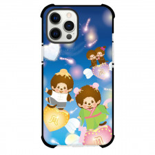 Monchhichi Phone Case For iPhone Samsung Galaxy Pixel OnePlus Vivo Xiaomi Asus Sony Motorola Nokia - Monchhichi Dolls Stand on Heart Flying on Sky