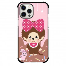 Monchhichi Phone Case For iPhone Samsung Galaxy Pixel OnePlus Vivo Xiaomi Asus Sony Motorola Nokia - Monchhichi Pink Dotted Bug on Head and Pink Background