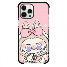 The Monsters Labubu Phone Case For iPhone Samsung Galaxy Pixel OnePlus Vivo Xiaomi Asus Sony Motorola Nokia - The Monsters Labubu Cartoon Portrait On Pink Background