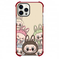 The Monsters Labubu Case For iPhone Samsung Galaxy Pixel OnePlus Vivo Xiaomi Asus Sony Motorola Nokia - The Monsters Labubu Characters Peeking On Beige Background