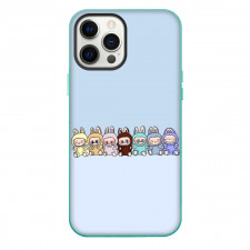 The Monsters Labubu Case For iPhone Samsung Galaxy Pixel OnePlus Vivo Xiaomi Asus Sony Motorola Nokia - The Monsters Labubu Characters Smiling Portrait On Sky Blue Background