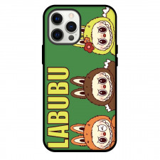 The Monsters Labubu Case For iPhone Samsung Galaxy Pixel OnePlus Vivo Xiaomi Asus Sony Motorola Nokia - The Monsters Labubu Characters Trio Series Poster On Green Background