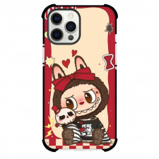 The Monsters Labubu Phone Case For iPhone Samsung Galaxy Pixel OnePlus Vivo Xiaomi Asus Sony Motorola Nokia - The Monsters Labubu Cute Sitting Drawing On Red Background