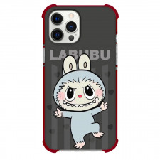 The Monsters Labubu Case For iPhone Samsung Galaxy Pixel OnePlus Vivo Xiaomi Asus Sony Motorola Nokia - The Monsters Labubu Happy Portrait On Gray Background