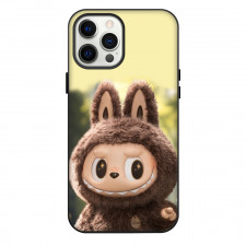 The Monsters Labubu Case For iPhone Samsung Galaxy Pixel OnePlus Vivo Xiaomi Asus Sony Motorola Nokia - The Monsters Labubu Pointing Finger On Brown Background