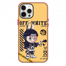 The Monsters Labubu Phone Case For iPhone Samsung Galaxy Pixel OnePlus Vivo Xiaomi Asus Sony Motorola Nokia - The Monsters Labubu Standing On Yellow Background Off White Poster