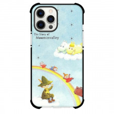 Moominvalley Phone Case For iPhone Samsung Galaxy Pixel OnePlus Vivo Xiaomi Asus Sony Motorola Nokia - Characters Sliding down Rainbow Illustration