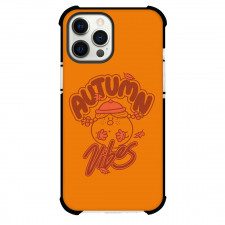 Mr Men Little Miss Phone Case For iPhone Samsung Galaxy Pixel OnePlus Vivo Xiaomi Asus Sony Motorola Nokia - Mr Men Little Miss Autumn Vibes Minimalist Art On Orange Background