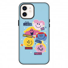 Mr Men Little Miss Phone Case For iPhone Samsung Galaxy Pixel OnePlus Vivo Xiaomi Asus Sony Motorola Nokia - Mr Men Little Miss Characters Avatar Sticker On Sky Blue Background