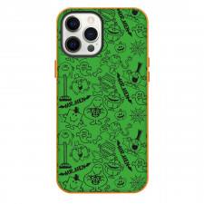 Mr Men Little Miss Phone Case For iPhone Samsung Galaxy Pixel OnePlus Vivo Xiaomi Asus Sony Motorola Nokia - Mr Men Little Miss Pattern Art On Green Background