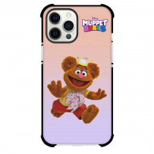 Muppet Babies Fozzie Bear Phone Case For iPhone And Samsung Galaxy - Fozzie Bear Running On Gray Background