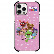 Muppet Babies Phone Case For iPhone And Samsung Galaxy - Muppet Babies On Heart Shape Pink Background