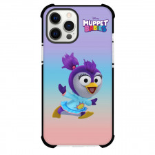 Muppet Babies Summer Penguin Phone Case For iPhone And Samsung Galaxy - Summer Penguin Running On Blue Background