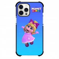 Muppet Babies Miss Piggy Phone Case For iPhone And Samsung Galaxy - Miss Piggy Dancing On Blue Background