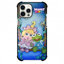Muppet Babies Miss Piggy Phone Case For iPhone And Samsung Galaxy - Miss Piggy And Kermit Sitting On Swing Paint Art