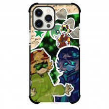 Murder Drones Thad Phone Case For iPhone Samsung Galaxy Pixel OnePlus Vivo Xiaomi Asus Sony Motorola Nokia - Thad Stickers On Green Star Background