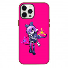 Murder Drones Uzi Phone Case For iPhone Samsung Galaxy Pixel OnePlus Vivo Xiaomi Asus Sony Motorola Nokia - Uzi Standing Anime Art On Pink Background