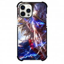 My Hero Academia All Might Case For iPhone Samsung Galaxy Pixel OnePlus Vivo Xiaomi Asus Sony Motorola Nokia - Half Face Portrait Blue Lightning