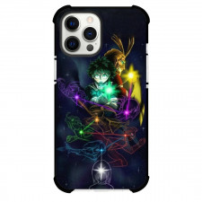 My Hero Academia Case For iPhone Samsung Galaxy Pixel OnePlus Vivo Xiaomi Asus Sony Motorola Nokia - All might & Deku Minimalist Art Glowing Colorful lines