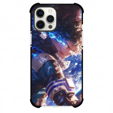 My Hero Academia Izuku Midoriya Case For iPhone Samsung Galaxy Pixel OnePlus Vivo Xiaomi Asus Sony Motorola Nokia - Izuku Blue Lightning Eyes Earth Background