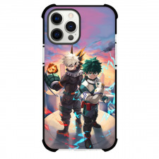 My Hero Academia Case For iPhone Samsung Galaxy Pixel OnePlus Vivo Xiaomi Asus Sony Motorola Nokia - Deku & Bakugo Back to Back Pose in Round Platform