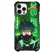 My Hero Academia Izuku Midoriya Phone Case For iPhone Samsung Galaxy Pixel OnePlus Vivo Xiaomi Asus Sony Motorola Nokia - Izuku Midoriya Portrait On Green Background