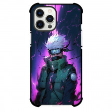 Naruto Phone Kakashi Case For iPhone And Samsung Galaxy Devices - Kakashi Portrait Lightning Backrgound