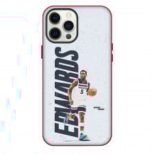 NBA Anthony Edwards Phone Case For iPhone Samsung Galaxy Pixel OnePlus Vivo Xiaomi Asus Sony Motorola Nokia - Anthony Edwards Dribbling On Word Art Background