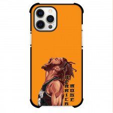 NBA Derrick Rose Phone Case For iPhone Samsung Galaxy Pixel OnePlus Vivo Xiaomi Asus Sony Motorola Nokia - Derrick Rose Shoot Side Portrait Illustration In Orange Background