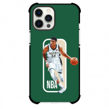 NBA Giannis Antetokounmpo Phone Case For iPhone Samsung Galaxy Pixel OnePlus Vivo Xiaomi Asus Sony Motorola Nokia - Giannis Antetokounmpo Dribble Portrait NBA Logo