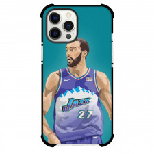 NBA Rudy Gobert Phone Case For iPhone Samsung Galaxy Pixel OnePlus Vivo Xiaomi Asus Sony Motorola Nokia - Rudy Gobert Jazz Jersey Portrait Vector Art