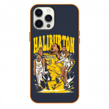 NBA Tyrese Haliburton Phone Case For iPhone Samsung Galaxy Pixel OnePlus Vivo Xiaomi Asus Sony Motorola Nokia - Tyrese Haliburton Indiana Pacers Cartoon Art Illustration On Dark Background