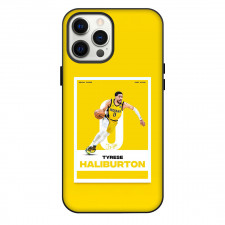 NBA Tyrese Haliburton Phone Case For iPhone Samsung Galaxy Pixel OnePlus Vivo Xiaomi Asus Sony Motorola Nokia - Tyrese Haliburton Indiana Pacers Dribbling On Yellow Background