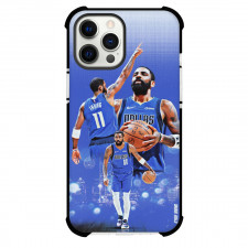 NBA Kyrie Irving Phone Case For iPhone Samsung Galaxy Pixel OnePlus Vivo Xiaomi Asus Sony Motorola Nokia - Kyrie Irving Dribble Portrait Collage Poster In Blue Background
