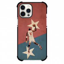 NBA Michael Jordan Phone Case For iPhone Samsung Galaxy Pixel OnePlus Vivo Xiaomi Asus Sony Motorola Nokia - Michael Jordan Dunking On Retro Red Blue Background