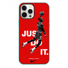 NBA Michael Jordan Phone Case For iPhone Samsung Galaxy Pixel OnePlus Vivo Xiaomi Asus Sony Motorola Nokia - Michael Jordan Just Do It Red Background Poster