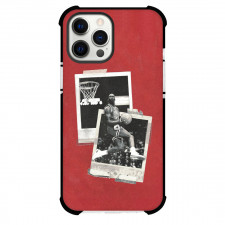 NBA Michael Jordan Phone Case For iPhone Samsung Galaxy Pixel OnePlus Vivo Xiaomi Asus Sony Motorola Nokia - Michael Jordan Picture Layup Collage In Red Background