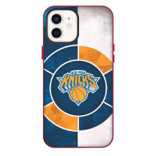 NBA New York Knicks Phone Case For iPhone Samsung Galaxy Pixel OnePlus Vivo Xiaomi Asus Sony Motorola Nokia - New York Knicks Logo On Orange Blue Graphic Background
